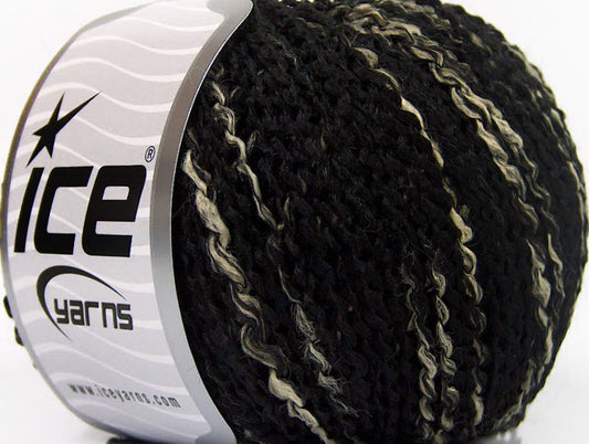 Lot of 8 Skeins ICE ANTONIO Hand Knitting Yarn Black Beige