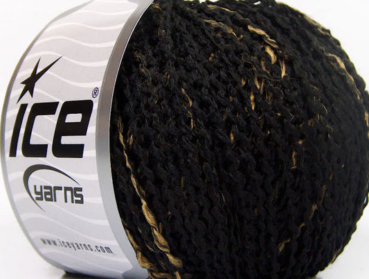 Lot of 8 Skeins ICE ANTONIO Hand Knitting Yarn Black Light Brown