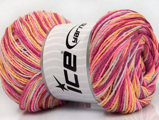 Lot of 4 x 100gr Skeins Ice Yarns DREAM Yarn Orchid Pink Yellow Lilac