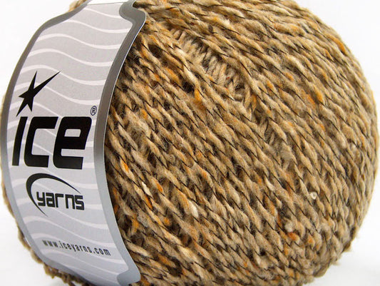 Lot of 8 Skeins ICE PIEMONTE LANA (40% Wool) Hand Knitting Yarn Beige Melange