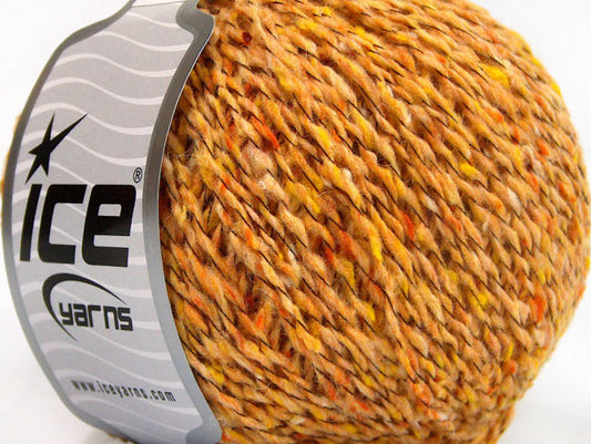 Lot of 8 Skeins ICE PIEMONTE LANA (40% Wool) Hand Knitting Yarn Gold Melange