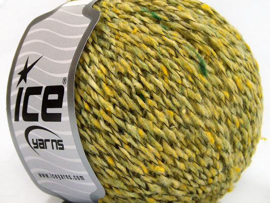 Lot of 8 Skeins ICE PIEMONTE LANA (40% Wool) Hand Knitting Yarn Green Melange