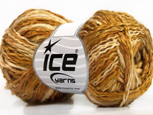 Lot of 8 Skeins ICE FLAMME ACRYL DK Hand Knitting Yarn Brown Shades