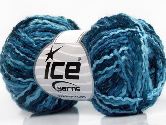 Lot of 8 Skeins ICE MURANO Hand Knitting Yarn Turquoise Shades