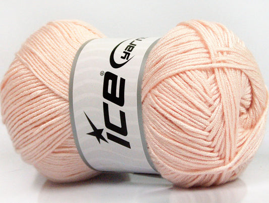 Lot of 4 x 100gr Skeins Ice Yarns BAMBOO SOFT (50% Bamboo) Yarn Light Pink