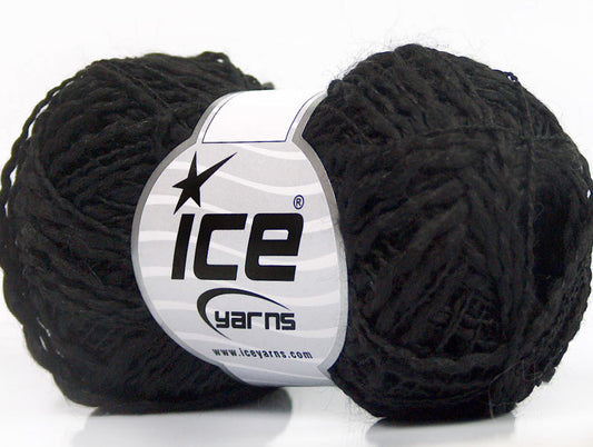 Lot of 8 Skeins ICE MURANO Hand Knitting Yarn Black