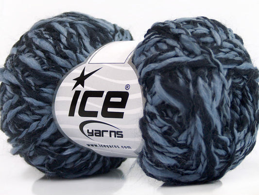 Lot of 8 Skeins ICE MURANO Hand Knitting Yarn Navy Blue