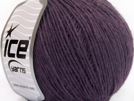 Lot of 8 Skeins ICE WOOL CORD LIGHT (50% Wool) Hand Knitting Yarn Purple
