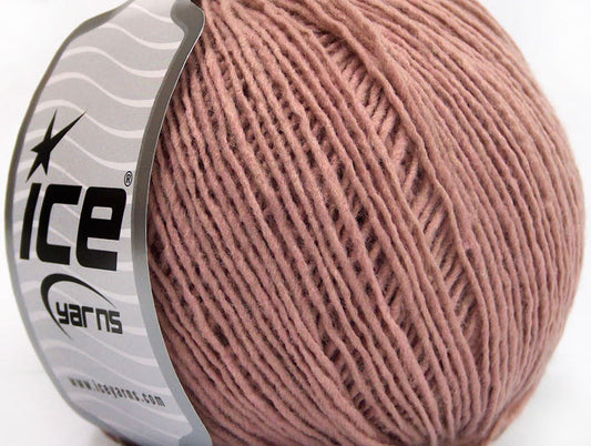 Lot of 8 Skeins ICE WOOL CORD LIGHT (50% Wool) Hand Knitting Yarn Rose Pink