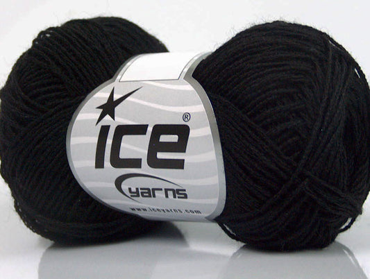 Lot of 8 Skeins ICE SALE SUMMER Hand Knitting Yarn Black