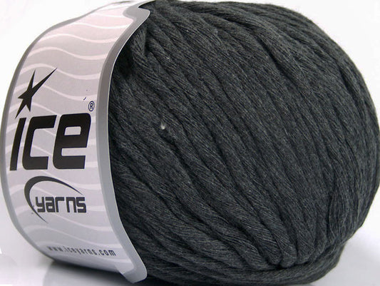 Lot of 4 x 100gr Skeins ICE NATURAL COTTON BULKY (100% Cotton) Yarn Dark Grey