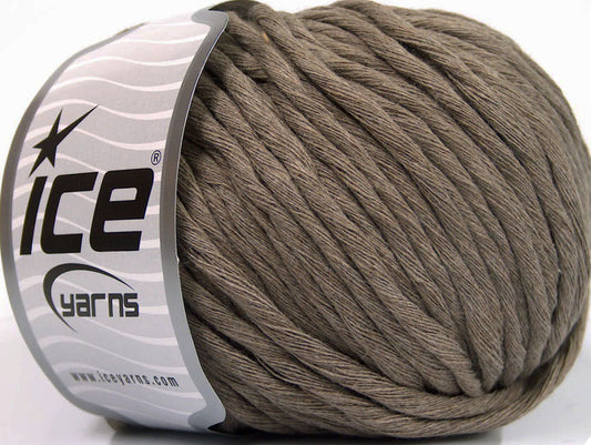 Lot of 4 x 100gr Skeins ICE NATURAL COTTON BULKY (100% Cotton) Yarn Light Camel