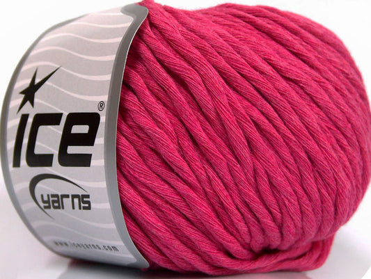 Lot of 4 x 100gr Skeins ICE NATURAL COTTON BULKY (100% Cotton) Yarn Fuchsia