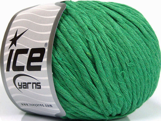 Lot of 4 x 100gr Skeins Ice Yarns NATURAL COTTON BULKY (100% Cotton) Yarn Green