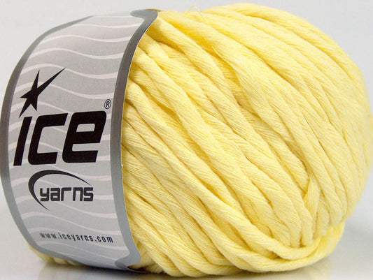 Lot of 4 x 100gr Skeins ICE NATURAL COTTON BULKY (100% Cotton) Yarn Light Yellow