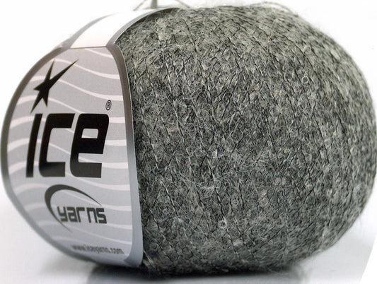 Lot of 10 Skeins ICE SALE WINTER (30% Kid Mohair) Hand Knitting Yarn Grey