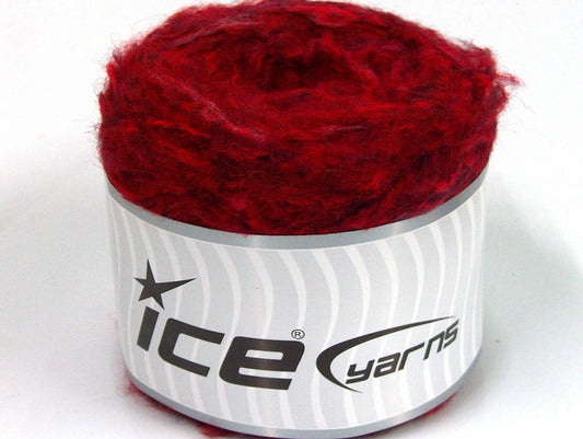 Lot of 3 x 100gr Skeins ICE CAKES MOHAIR FLUFFY (40% Mohair) Yarn Red Melange
