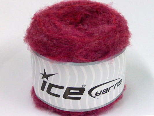 Lot of 3 x 100gr Skeins ICE CAKES MOHAIR FLUFFY (40% Mohair) Yarn Fuchsia Melange