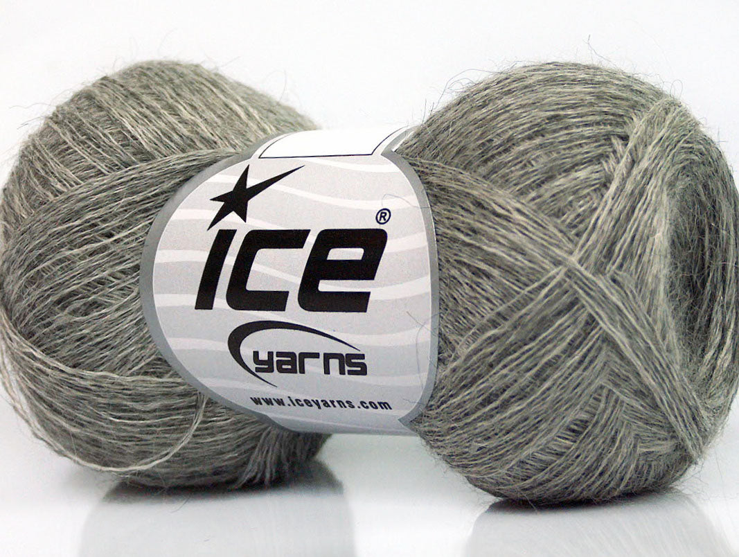 Lot of 8 Skeins ICE SALE LUXURY-PREMIUM (40% Baby Alpaca 10% Wool) Yarn Grey Shades