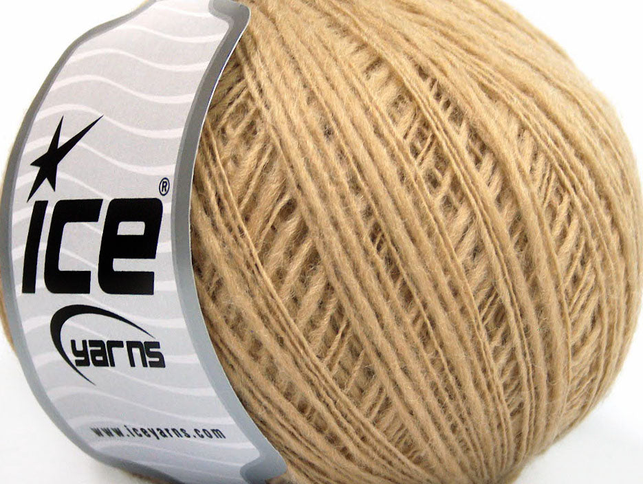 Lot of 8 Skeins Ice Yarns FLAMME WOOL FINE (50% Wool) Yarn Cafe Latte