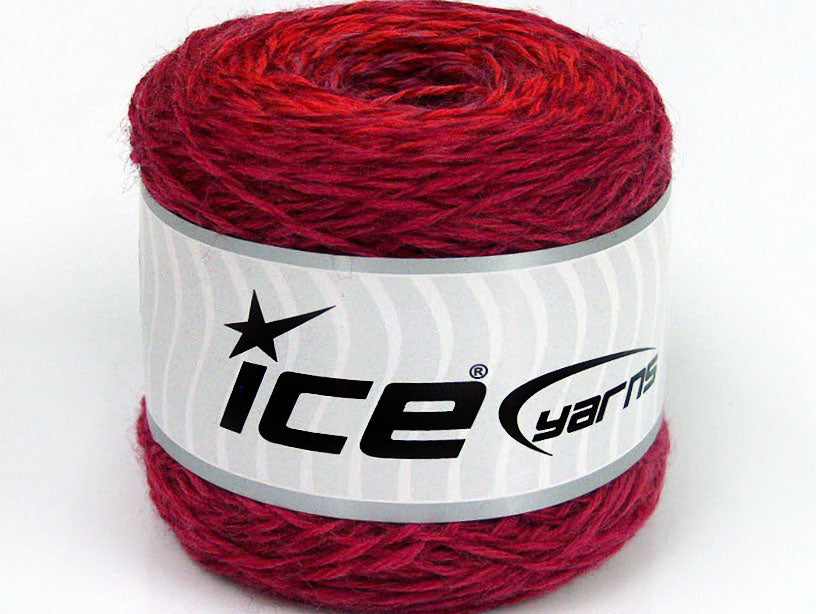 Lot of 2 Skeins ICE CAKES SOCK (75% Superwash Wool) Yarn Red Shades Orange Lilac