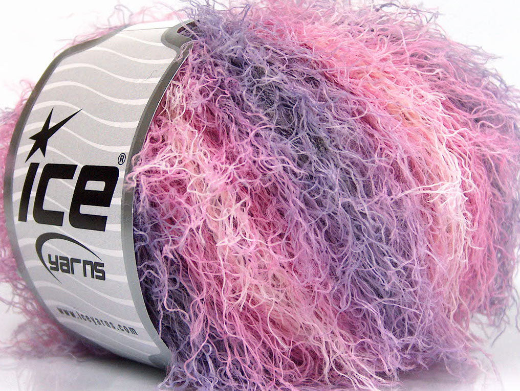 Lot of 8 Skeins Ice Yarns MODENA VISCOSE (40% Viscose 30% Wool) Yarn Pink Shades Lilac