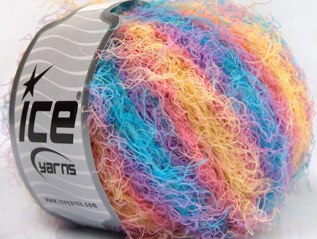 Lot of 8 Skeins Ice Yarns MODENA VISCOSE (40% Viscose 30% Wool) Yarn Turquoise Lilac Pink Yellow