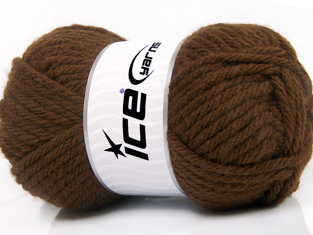 Lot of 4 x 100gr Skeins Ice Yarns ATLAS SUPERBULKY Hand Knitting Yarn Brown