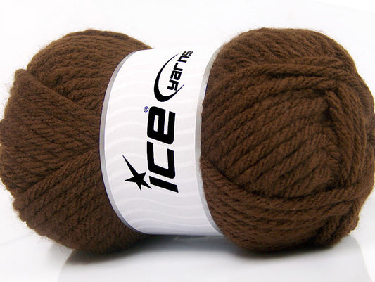 Lot of 4 x 100gr Skeins Ice Yarns ATLAS SUPERBULKY Hand Knitting Yarn Brown