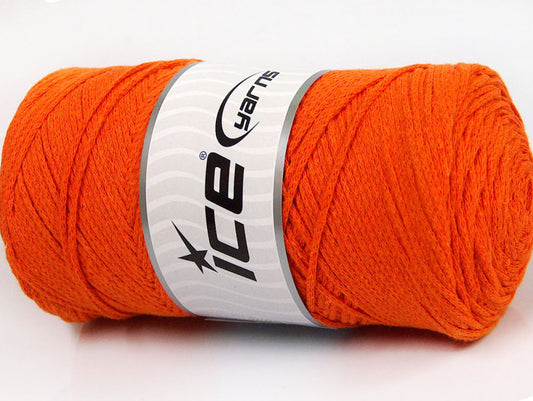 250 gr ICE YARNS MACRAME COTTON (100% Cotton) Hand Knitting Yarn Orange