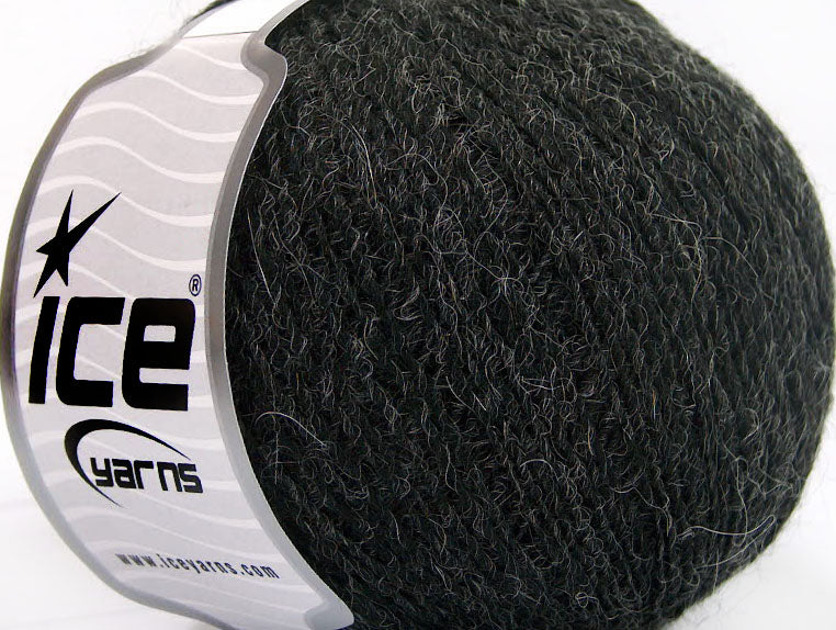 Lot of 8 Skeins ICE ROSE ALPACA (25% Alpaca 20% Wool) Yarn Anthracite Black