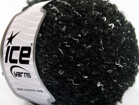 Lot of 8 Skeins ICE SALE WINTER (20% Mohair 20% Wool) Hand Knitting Yarn Black