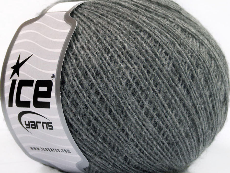 Lot of 8 Skeins Ice Yarns ACRYL CORD FINE Hand Knitting Yarn Grey