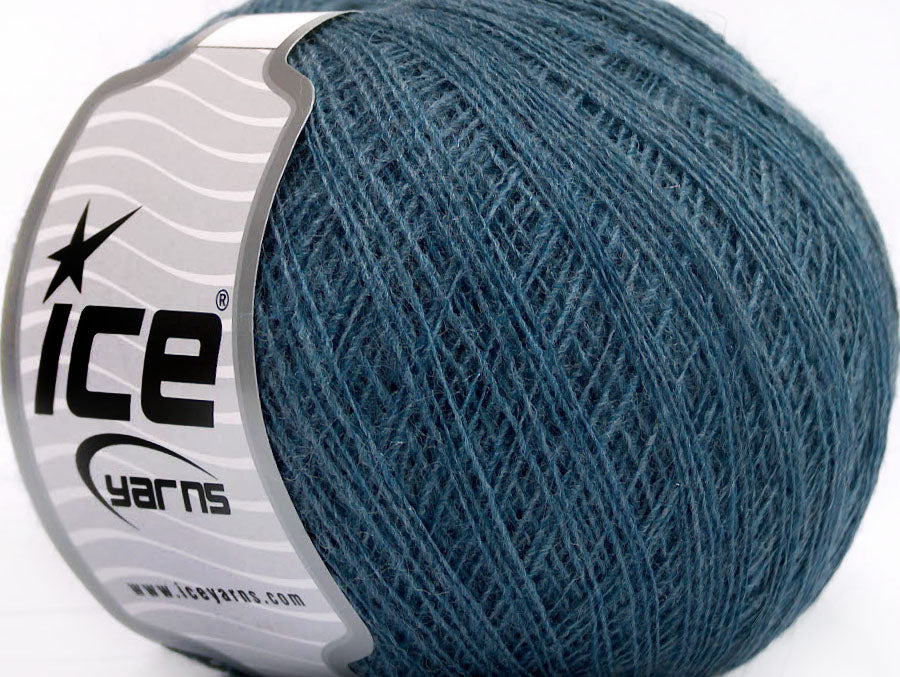 Lot of 8 Skeins ICE SALE WINTER (50% Wool) Hand Knitting Yarn Jeans Blue