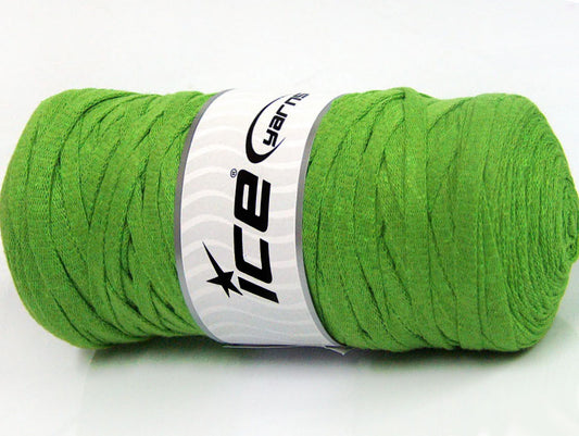 250 gr ICE YARNS JUMBO COTTON RIBBON (100% Recycled Cotton) Yarn Light Green