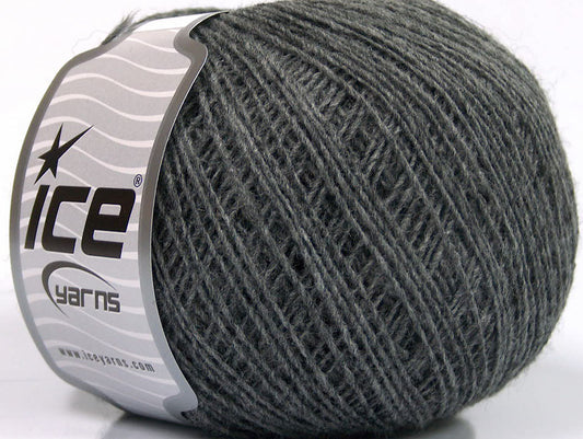 Lot of 8 Skeins ICE WOOL CORD SPORT (50% Wool) Hand Knitting Yarn Black