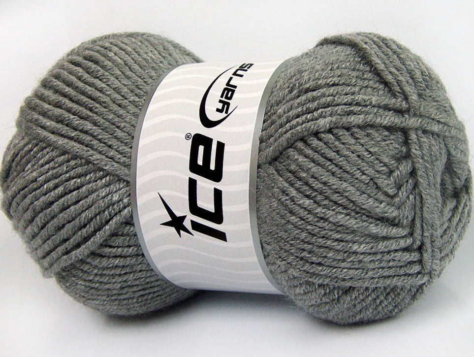 Lot of 4 x 100gr Skeins ICE LACQUER Hand Knitting Yarn Grey