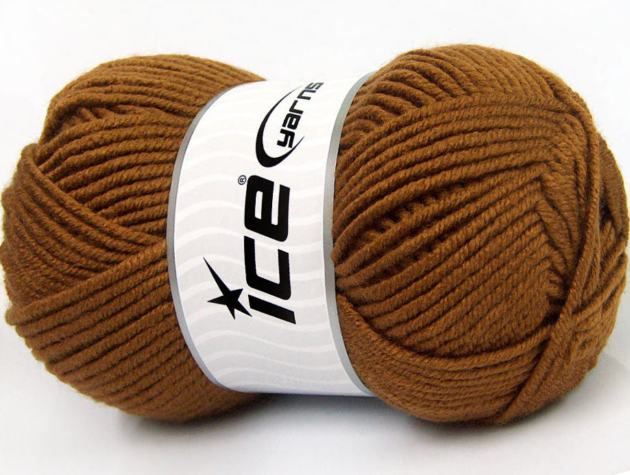 Lot of 4 x 100gr Skeins Ice Yarns LACQUER Hand Knitting Yarn Brown