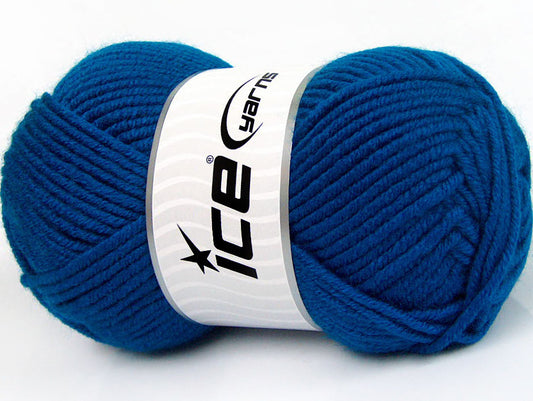 Lot of 4 x 100gr Skeins ICE LACQUER Hand Knitting Yarn Blue