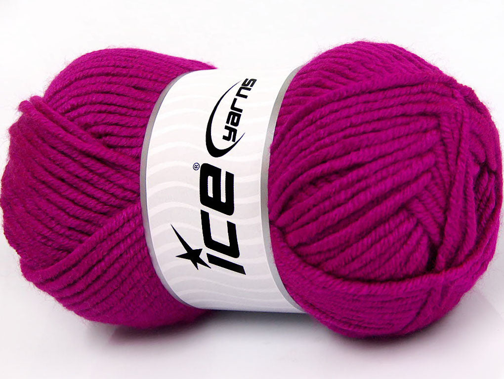 Lot of 4 x 100gr Skeins ICE LACQUER Hand Knitting Yarn Fuchsia