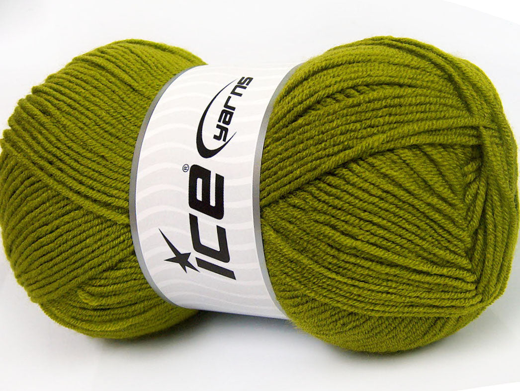 Lot of 4 x 100gr Skeins ICE CLASSIC ARAN Hand Knitting Yarn Jungle Green