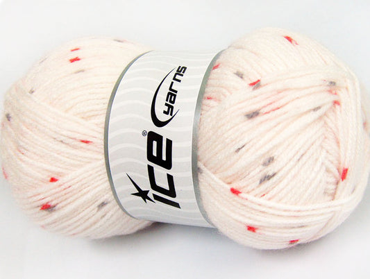 Lot of 4 x 100gr Skeins ICE BABY LOLLIPOP Yarn Powder Pink Salmon Grey