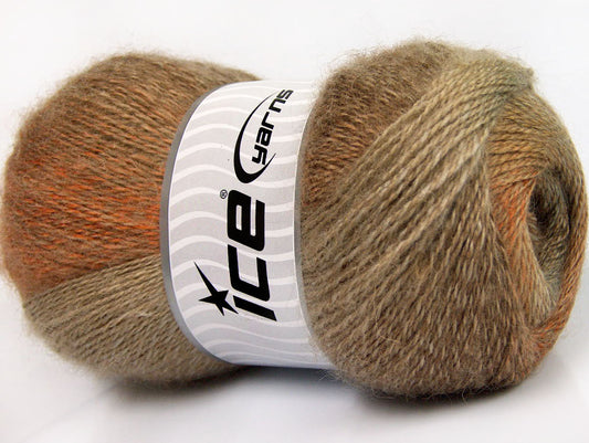 Lot of 4 x 100gr Skeins ICE MOHAIR PASTEL (10% Mohair 15% Wool) Yarn Camel Beige Gold