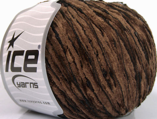 Lot of 6 Skeins ICE CUSTOM BLEND Hand Knitting Yarn Brown