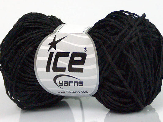Lot of 8 Skeins Ice Yarns SALE SUMMER (100% Viscose) Hand Knitting Yarn Black