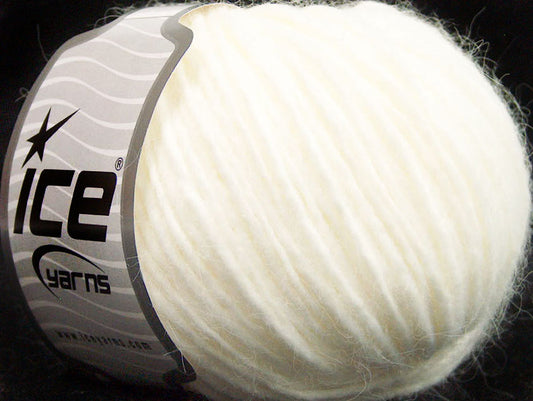Lot of 8 Skeins ICE ETNO ALPACA (25% Alpaca 50% Merino Wool) Yarn White