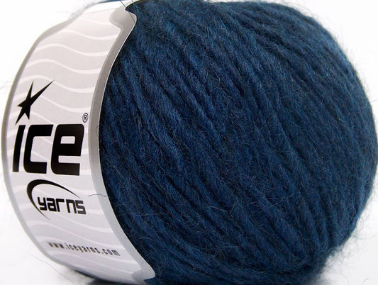 Lot of 8 Skeins ICE ETNO ALPACA (25% Alpaca 50% Merino Wool) Yarn Navy Melange