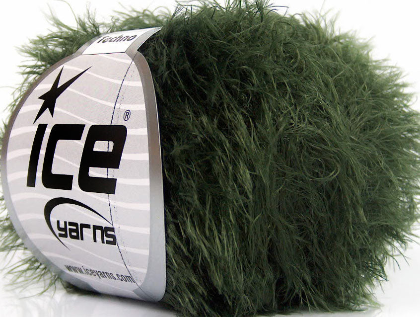 Lot of 8 Skeins Ice Yarns TECHNO Hand Knitting Yarn Hunter Green