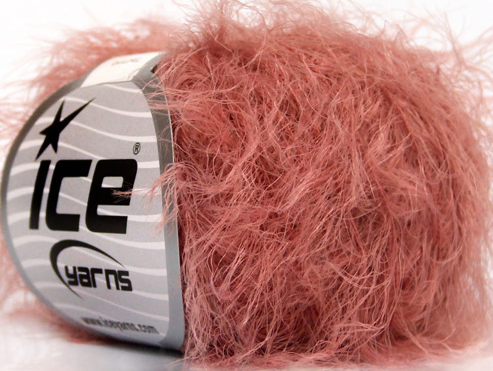 Lot of 8 Skeins ICE TECHNO Hand Knitting Yarn Salmon