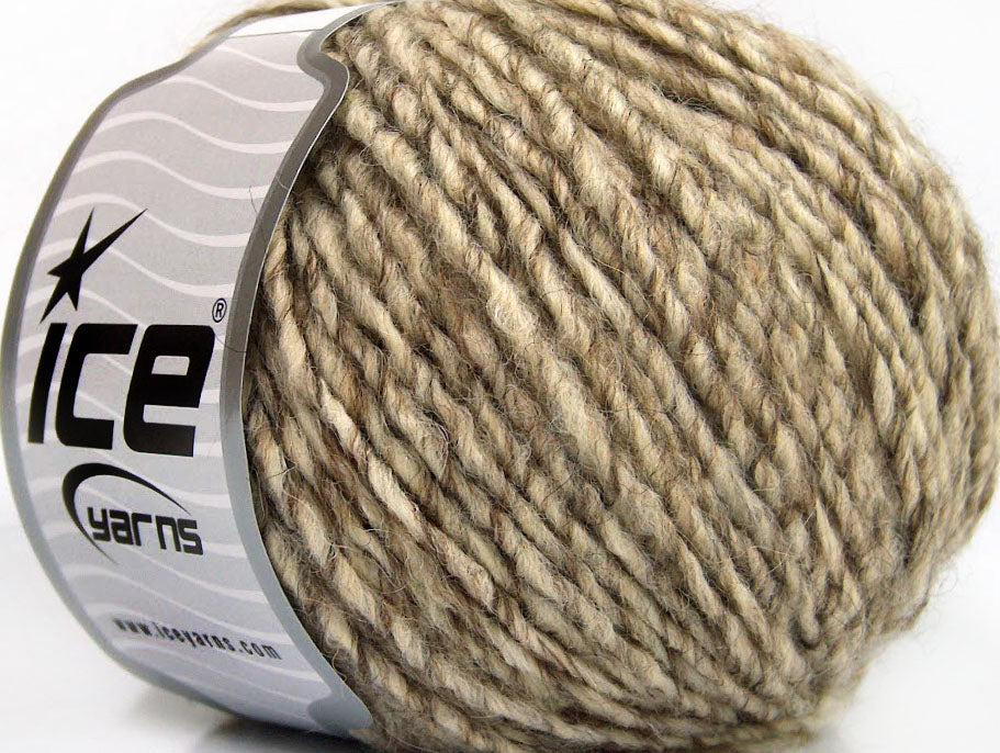 Lot of 8 Skeins ICE PERU ALPACA WORSTED (25% Alpaca 50% Merino Wool) Yarn Camel Beige